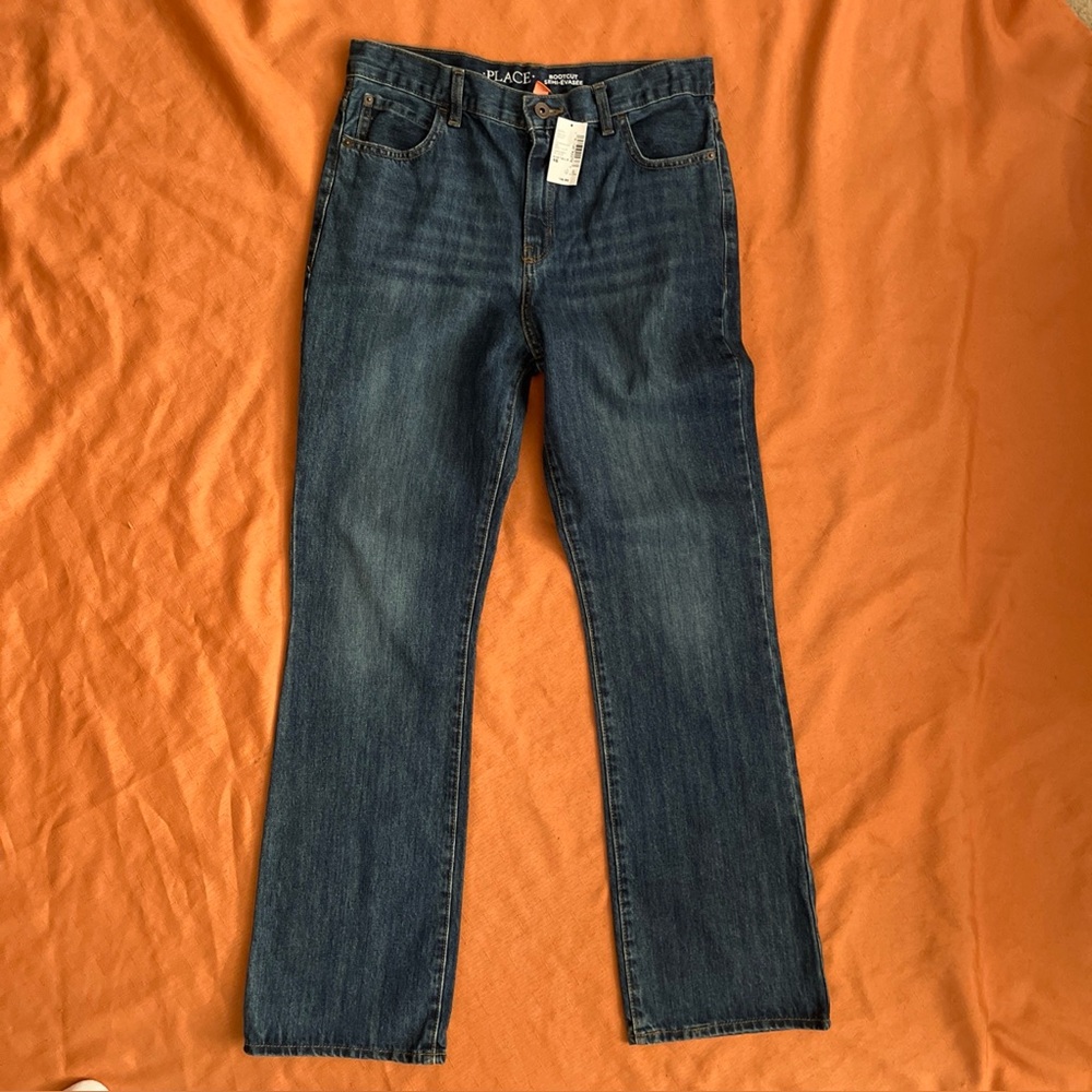 The Children's Place Dark Wash Bootcut Jeans in Girls Size 16